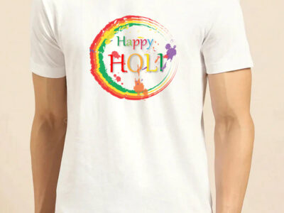 Printed Holi T-shirts Available, Round Neck Polyester T-shirts, MOQ - 50 at Rs. 45/piece in Lucknow