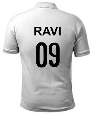 Name-Number printing on sports T-shirt starts at Rs.100/- only