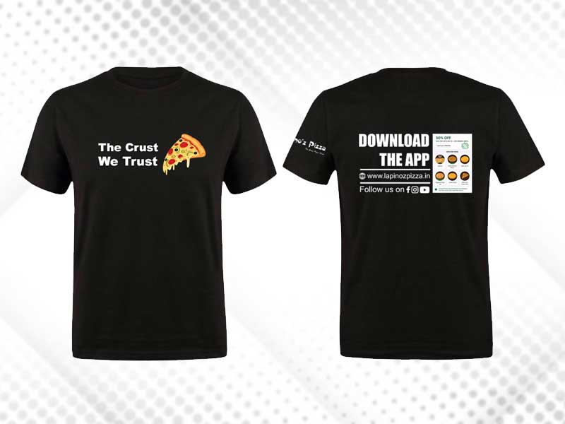 Black Cotton T-shirt printing in Lucknow