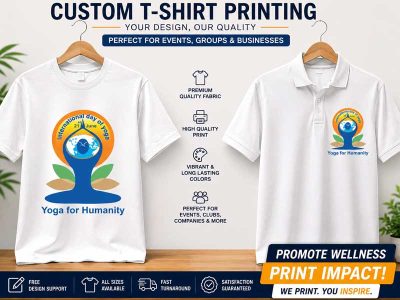 International Yoga Day T-shirts in Lucknow available at low rates