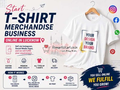 Start T-shirt merchandise business online in Lucknow